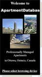 Mobile Screenshot of apartmentdatabase.ca