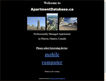 Tablet Screenshot of apartmentdatabase.ca